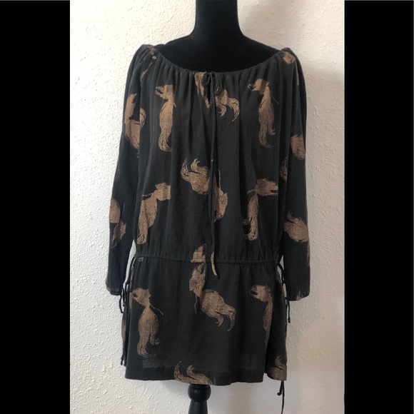 KOCH Dresses & Skirts - Koch tunic gold koi fish printed dress